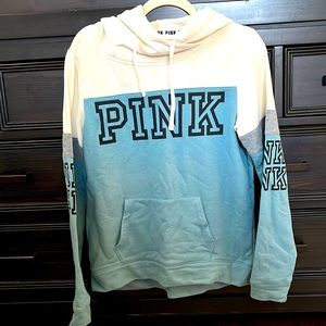 Victoria secret Pink sweatshirt. Size Small. Teal and cream
